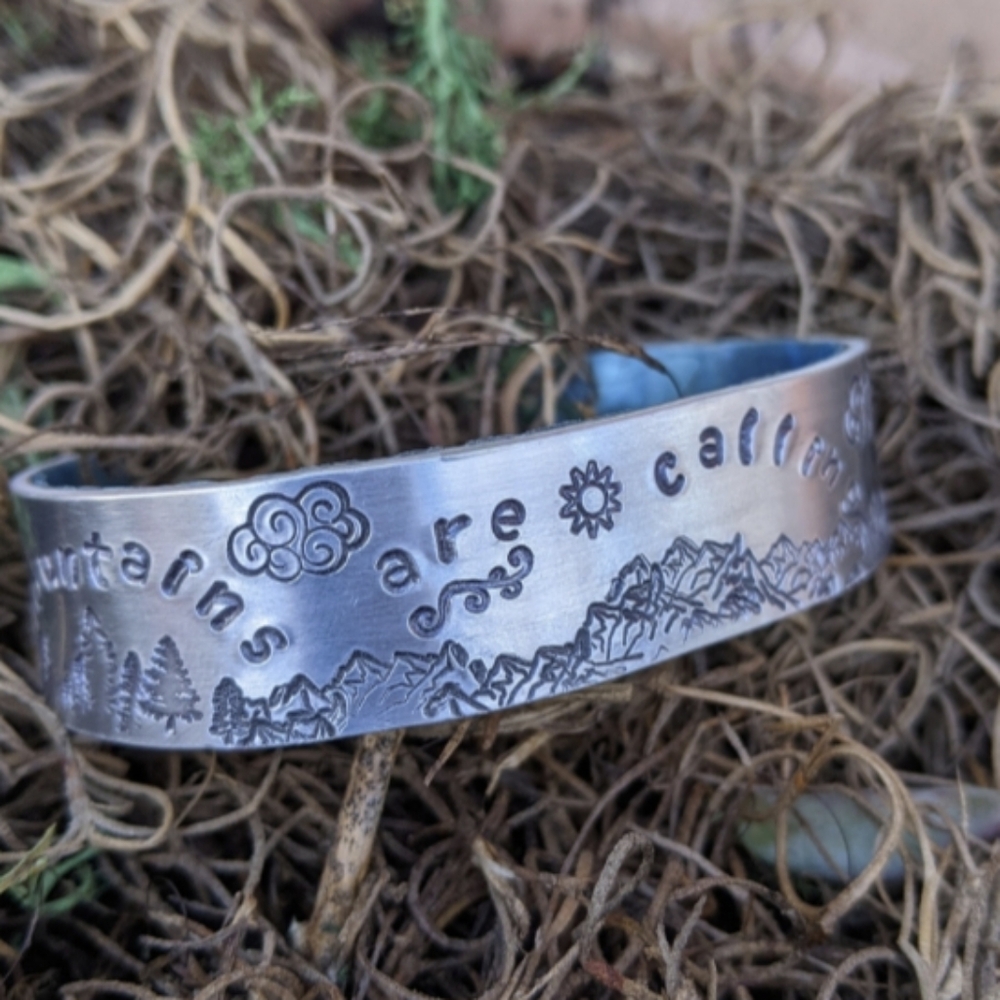 Engraved Silver Cuff Bracelet